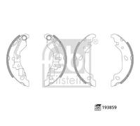 Febi Bilstein 193859 Rear Brake Shoe Set Fits Fiat Punto 71739597