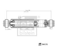 FEBI BILSTEIN 194170 Shock Absorber Rear Right Left Fits Dacia Mercedes-Benz