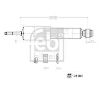 FEBI BILSTEIN 194180 Shock Absorber Front Right Left Fits Nissan Navara Pickup