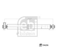 FEBI BILSTEIN 194206 Shock Absorber Rear Right Left Replacement For Ford Transit