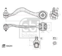 Febi Bilstein 194291 Front Left Wishbone Suspension Arm Fits Bmw X3 X4