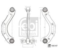 FEBI BILSTEIN 195147 Wheel Suspension Control/Trailing Arm Rear Left Fits Honda