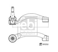 FEBI BILSTEIN 197253 Tie Rod End Front Left With Lock Nut Fits Jaguar XE XF