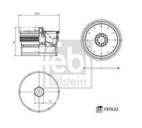 FEBI BILSTEIN 197632 Oil Filter Housing Cap Hexagon With Seal Ring Fits DAF