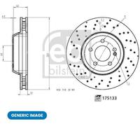 FEBI BILSTEIN 199275 Brake Disc Front Coated Fits Audi A6 A6 Allroad A7 A8