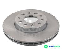 FEBI BILSTEIN 2 X BRAKE DISC 104507 FOR AUDI SEAT VW