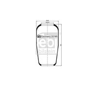 febi bilstein 20185 Air Spring without piston, pack of one