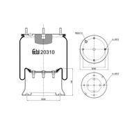 FEBI BILSTEIN 20310 Air Suspension Bellow Fits Daf Volvo Saf Krone Trailor Ror