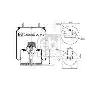 febi bilstein 20341 Air Spring with plastic piston, pack of one