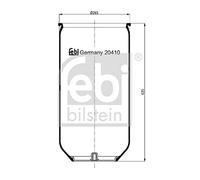 febi bilstein 20410 Air Spring without piston, pack of one