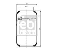 febi bilstein 20450 Air Spring without piston, pack of one