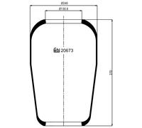 FEBI BILSTEIN BELLOW, AIR SUSPENSION DAF MERCEDES-BENZ VOLVO F10 FL10 FL7 LK/LN2