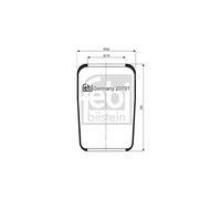 febi bilstein 20701 Air Spring without piston, pack of one