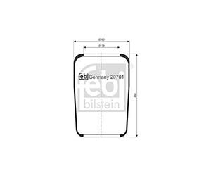 febi bilstein 20701 Air Spring without piston, pack of one