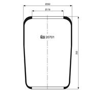 febi bilstein 20701 Air Spring without piston, pack of one