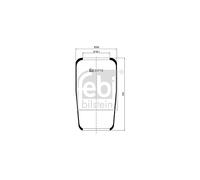 febi bilstein 20719 Air Spring without piston, pack of one