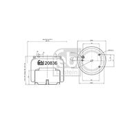 febi bilstein 20836 Air Spring with steel piston, pack of one