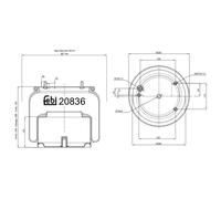 Febi Air Suspension Spring Rear 20836 Bag 0388165 1697678 388165 OE Quality Part