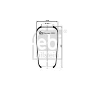 febi bilstein 20883 Air Spring without piston, pack of one