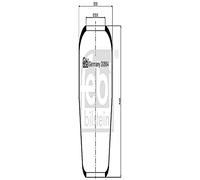 febi bilstein 20884 Air Spring without piston, pack of one