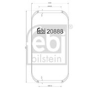 febi bilstein 20888 Air Spring without piston, pack of one