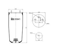 FEBI BILSTEIN 20941 Air Suspension Bellow Fits Bpw Meritor Schmitz Cargobull
