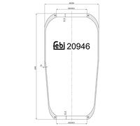 febi bilstein 20946 Air Spring without piston, pack of one