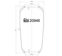 Air Suspension Spring Front 20946 Febi Bag A6283230092 6283230092 Quality New