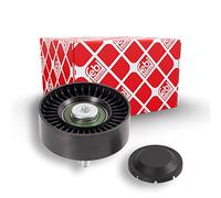 febi bilstein 22744 Idler Pulley for auxiliary belt, water pump, and alternator, pack of one, Black/White