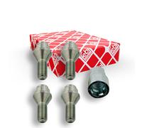 febi bilstein 27051 Wheel Bolt Kit lockable, pack of one, silver