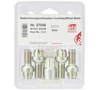 febi bilstein 27056 Wheel Bolt Kit lockable, pack of one, silber