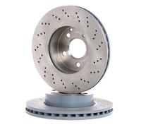 2x Brake Discs Pair Vented fits MERCEDES C250 1.8 Front 2009 on M271.860 295mm