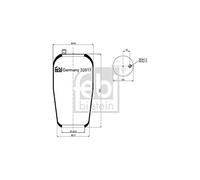 febi bilstein 32817 Air Spring without piston, pack of one