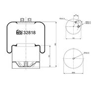 febi bilstein 32818 Air Spring with steel piston, pack of one