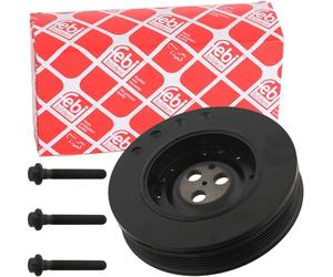 febi bilstein 33673 Pulley decoupled, for crankshaft with screws, pack of one