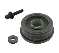 febi bilstein 34166 Pulley Decoupled, for crankshaft with screw and disc, Pack of 1