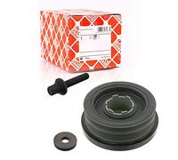 febi bilstein 34166 Pulley Decoupled, for crankshaft with screw and disc, Pack of 1