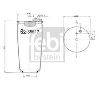 febi bilstein 35617 Air Spring without piston, pack of one