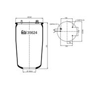 FEBI BILSTEIN 35624 Air Suspension Bellow Left Rear Right Fits Daf Vdl