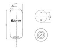 febi bilstein 35676 Air Spring with piston rod, pack of one