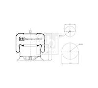 febi bilstein 35692 Air Spring with steel piston, pack of one