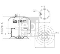 Febi Bilstein 35877 Rear Air Suspension Spring Fits Mercedes Atego 2 3