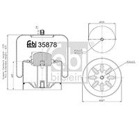 febi bilstein 35878 Air Spring with steel piston, pack of one