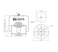 FEBI BILSTEIN 35878 Air Suspension Bellow Rear Both Sides Fits MERCEDES-BENZ