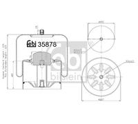 FEBI BILSTEIN 35878 Air Suspension Bellow Rear Both Sides Fits MERCEDES-BENZ