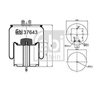 febi bilstein 37643 Air Spring with steel piston, pack of one