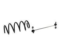 febi bilstein 37824 Coil Spring, pack of one & 24122 Stabiliser Link with lock nuts, pack of one
