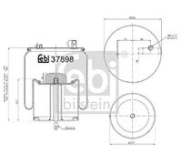 febi bilstein 37898 Air Spring with steel piston, pack of one