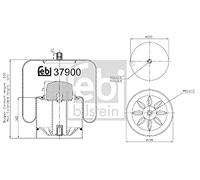 febi bilstein 37900 Air Spring with steel piston, pack of one