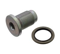 febi bilstein 37942 Oil Drain Plug with seal ring, 1 unit, Silber